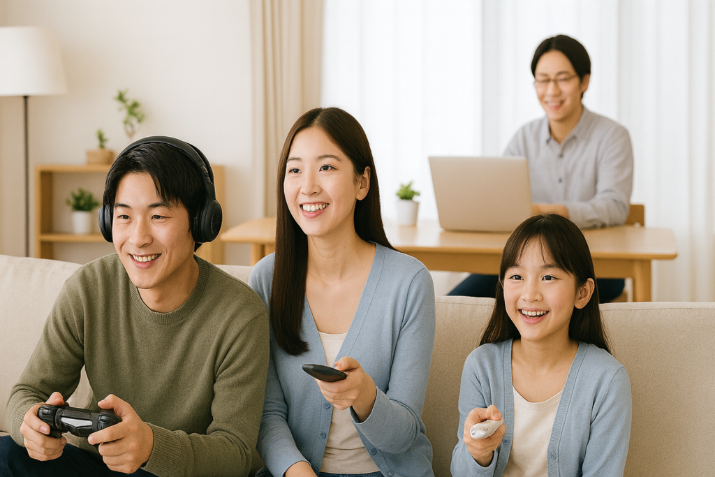 NURO光のWi-Fiを最適化してネットを楽しむ家族