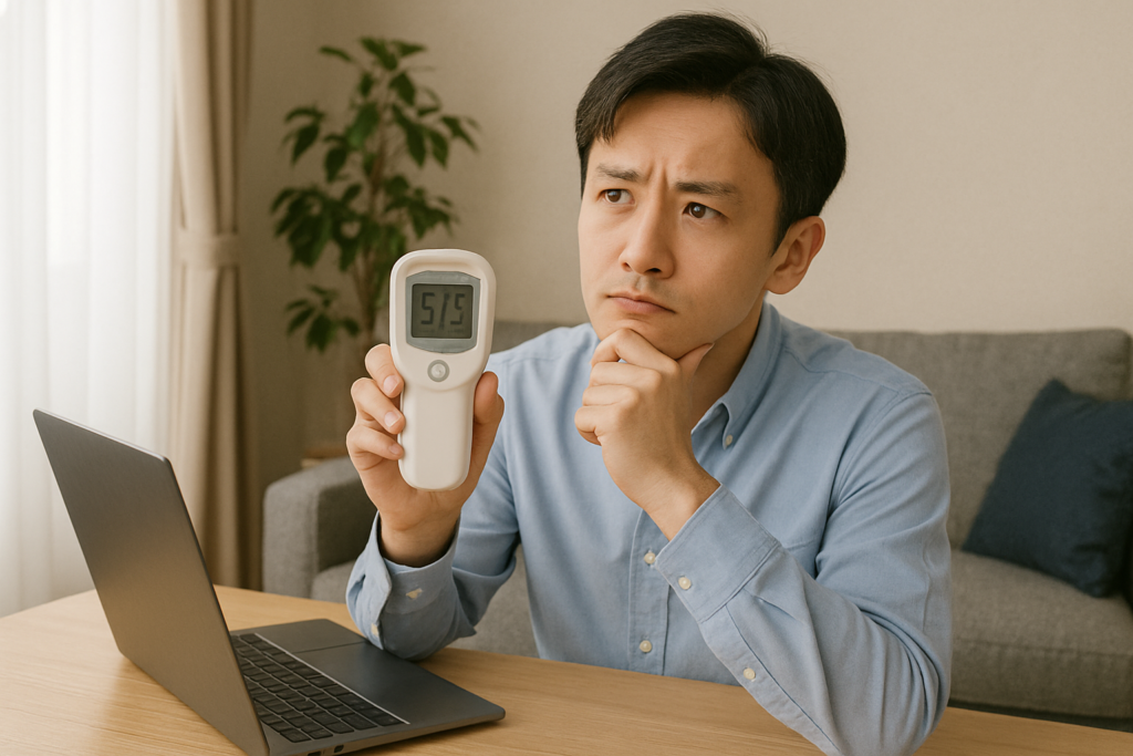 NURO光の速度を調べている男性