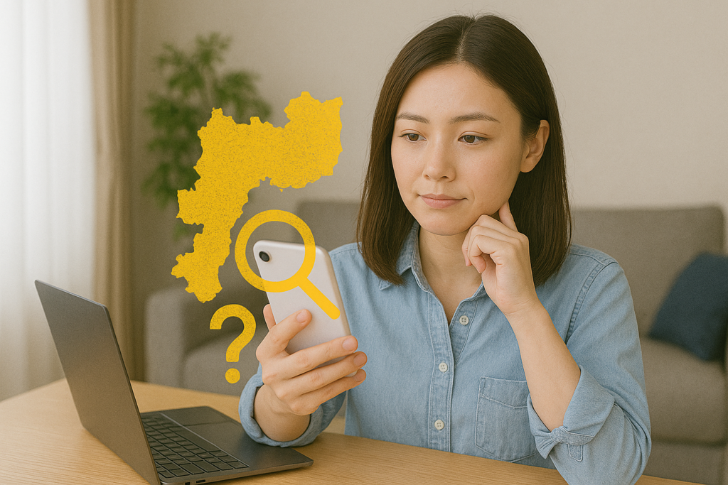 NURO光は自宅で使えるかを調べている女性