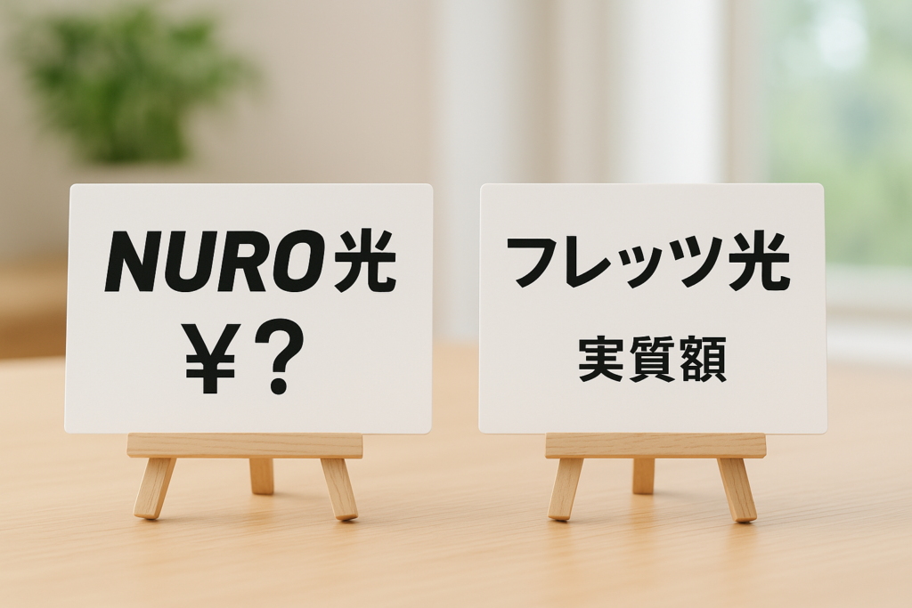 NURO光とフレッツ光の料金の違い
