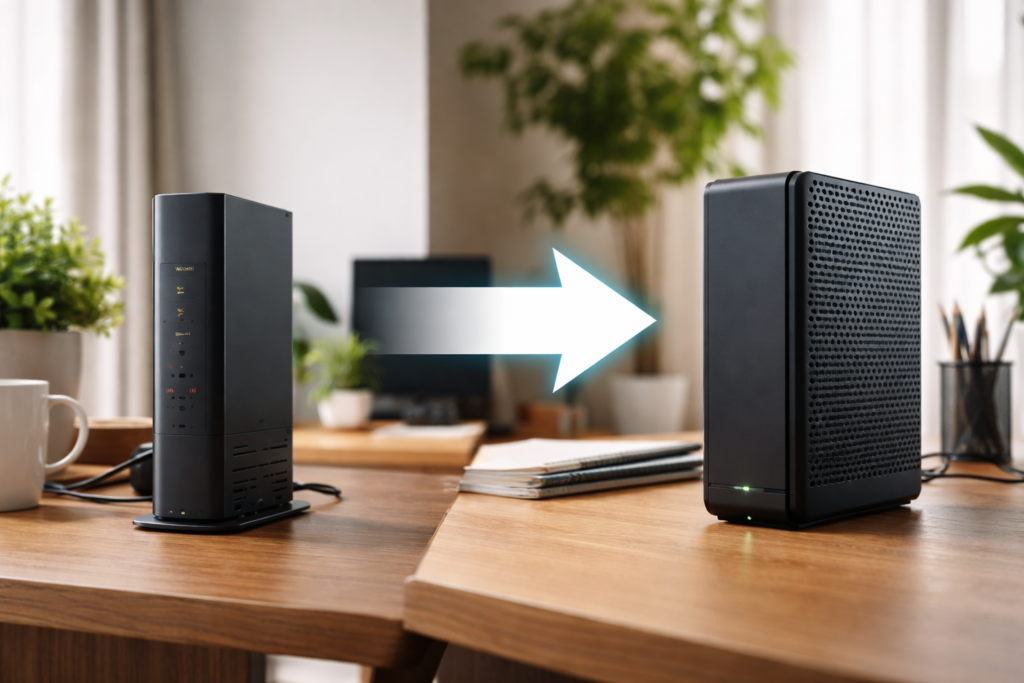 インターネット接続の移行シーン