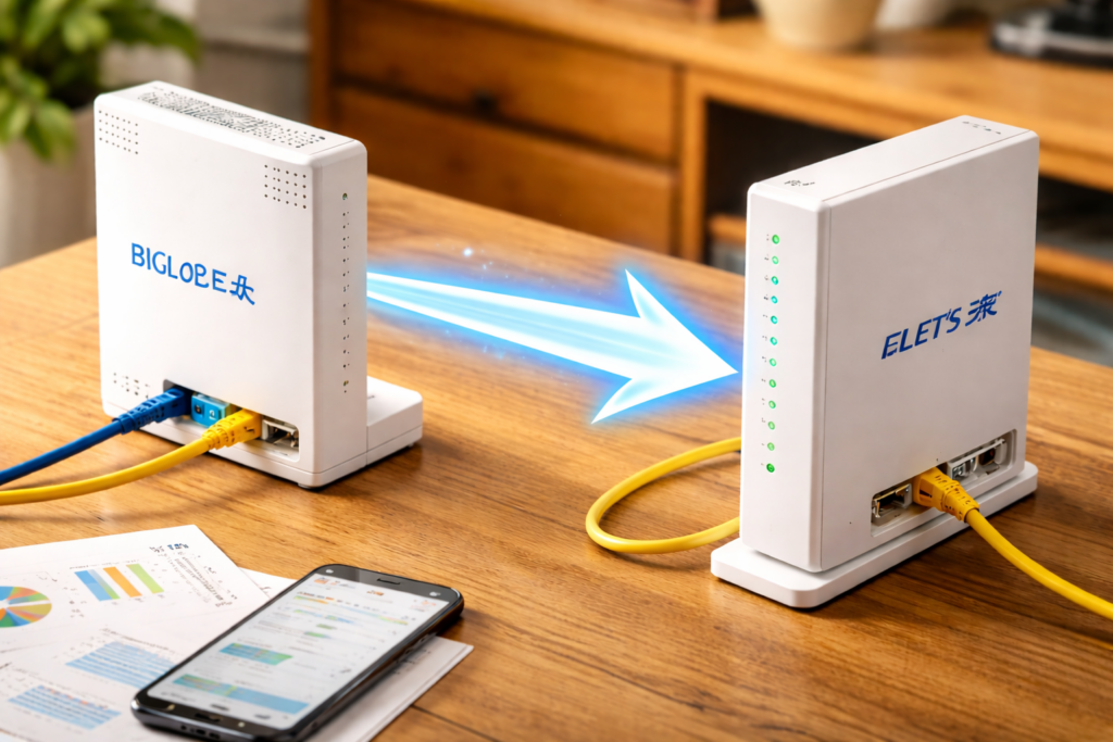 インターネット接続の光ルーター